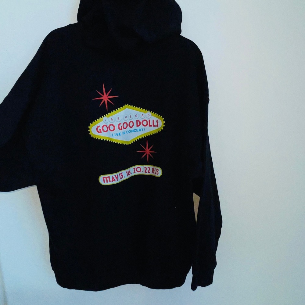Goo Goo Dolls Las Vegas Live In Concert Zip Up Hoodie Black Graphic Sweatshirt